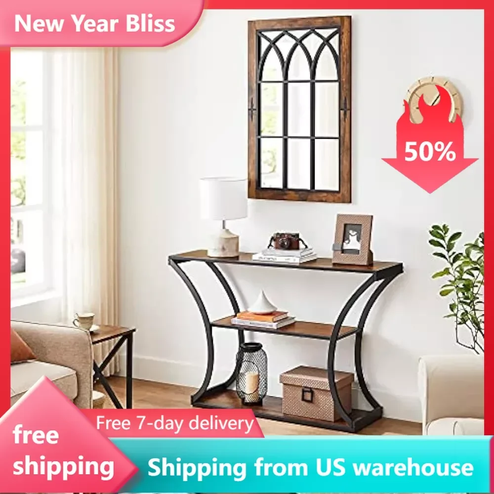 for Hallway Entryway Living Room Console Table With Curved Frames and 2 Open Shelves Side Tables Rustic Brown + Black Coffee Tea
for Hallway Entryway Living Room Console Table With Curved Frames and 2 Open Shelves Side Tables Rustic Brown + Black Coffee Tea
