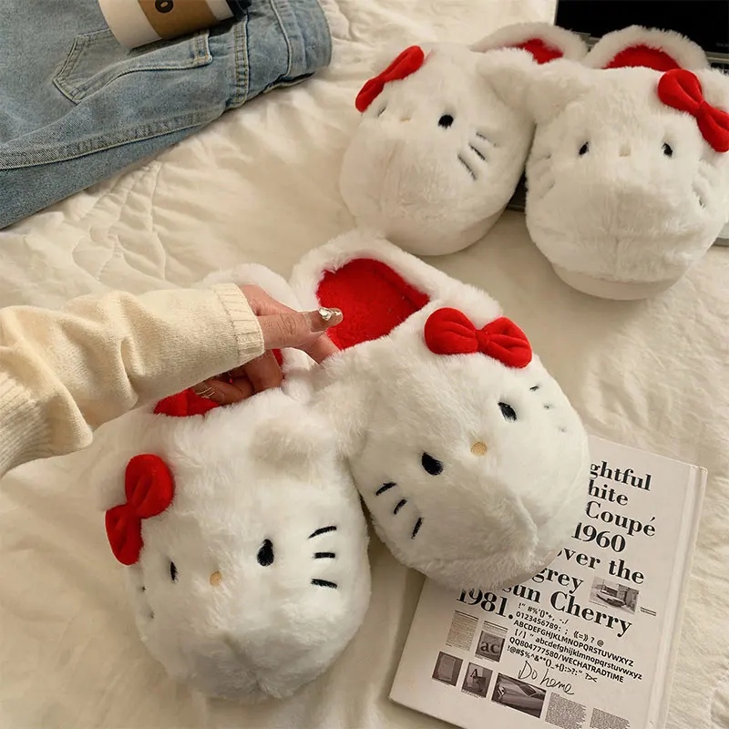 Sanrio Hello Kitty Cotton Slippers Anime Cute Kawaii Autumn Winter Bedroom Warm Plush Slippers Non Slip Shoes Girls Gifts Xmas
Sanrio Hello Kitty Cotton Slippers Anime Cute Kawaii Autumn Winter Bedroom Warm Plush Slippers Non Slip Shoes Girls Gifts Xmas