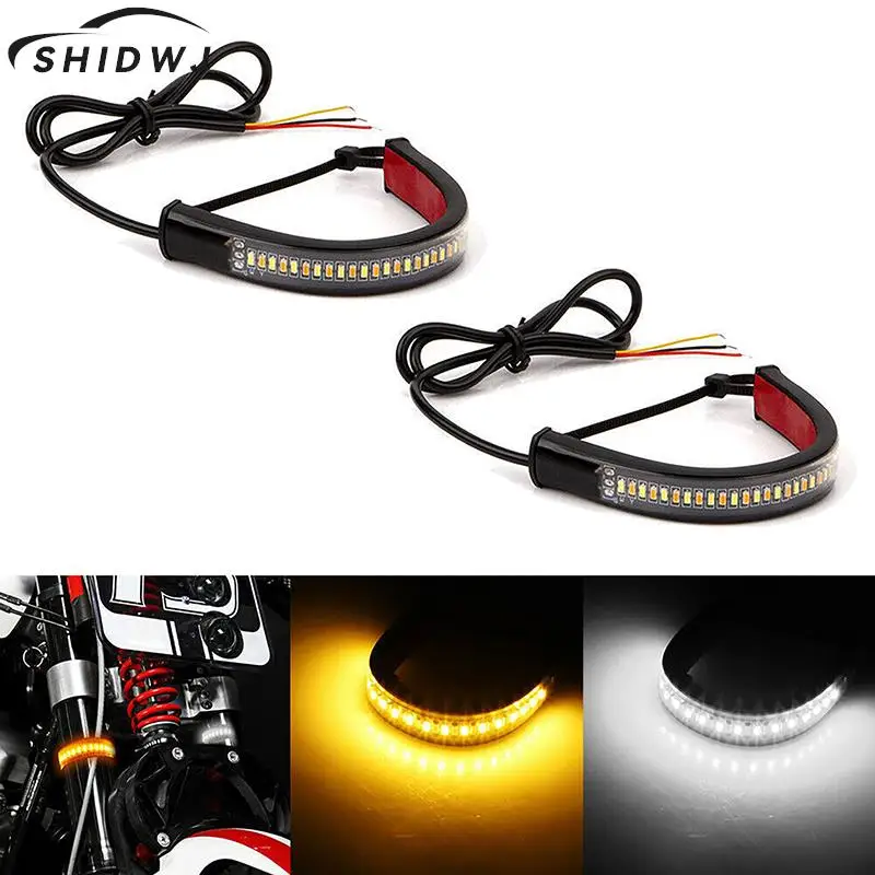 1PCS Flexible Flowing LED Motorcycle Turn Signal Light DRL Amber White Moto Flasher Ring Fork Strip Lamp Flashing blinker 12V
1PCS Flexible Flowing LED Motorcycle Turn Signal Light DRL Amber White Moto Flasher Ring Fork Strip Lamp Flashing blinker 12V
