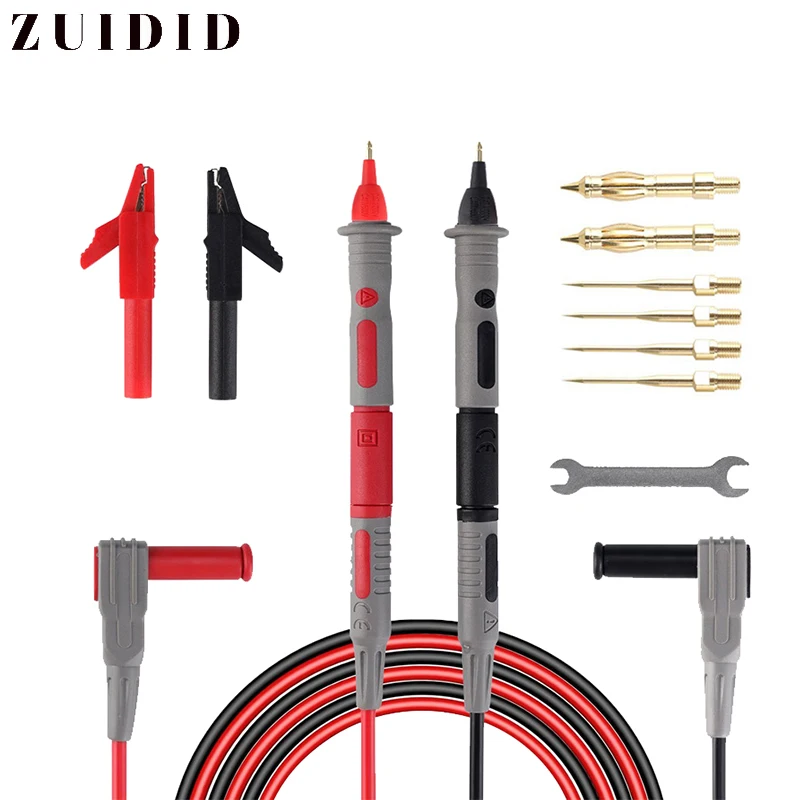 Multimeter TEST Leads PROBE Set 1000V/10A Replaceable Multiple Gold-Plated Probe Heads Crocodile Clip Free Shipping
Multimeter TEST Leads PROBE Set 1000V/10A Replaceable Multiple Gold-Plated Probe Heads Crocodile Clip Free Shipping
