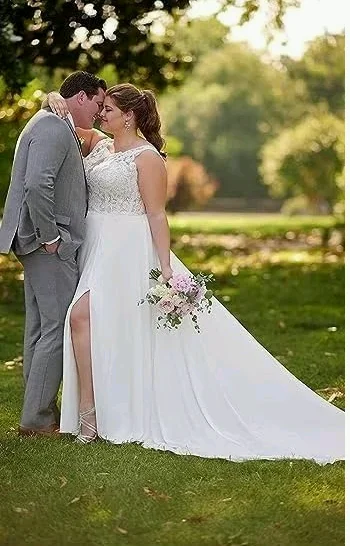 Women's Beach Wedding Dresses A-Line Sleeveless Backless Trailing Bridal Gowns for Beach Birthday Party Prom Party Cocktail
Women's Beach Wedding Dresses A-Line Sleeveless Backless Trailing Bridal Gowns for Beach Birthday Party Prom Party Cocktail
