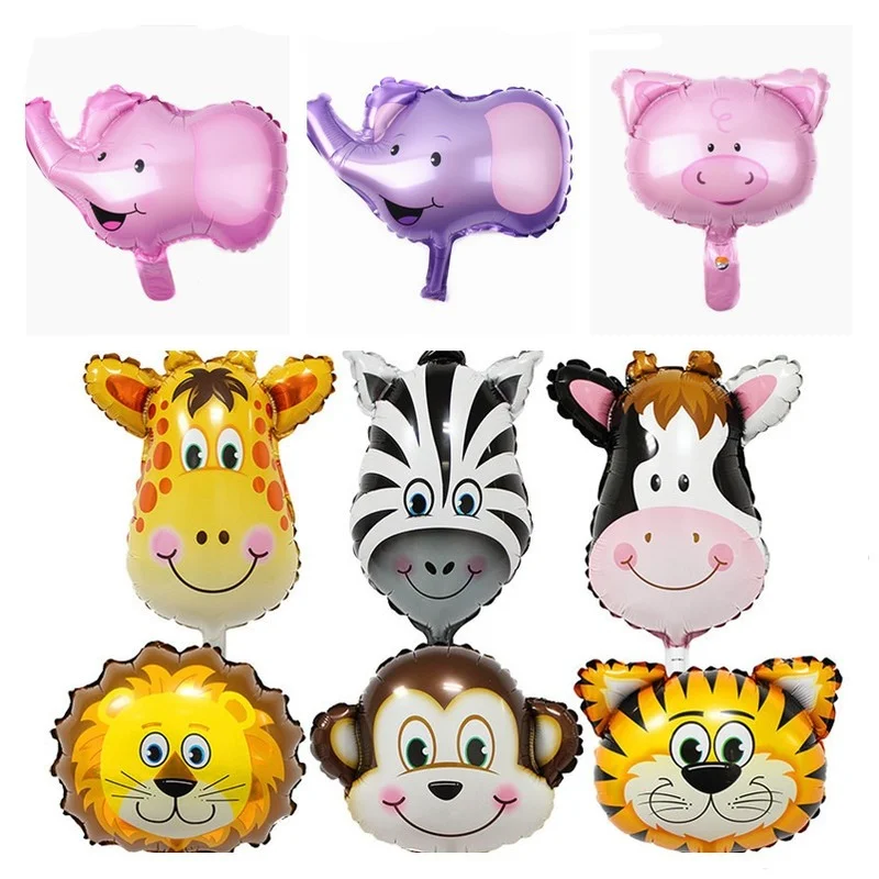 

Cartoon Animal Balloon Lion Cow Tiger Aluminum Foil Balloons Kids Toys Birthday Party Baby Shower Gender Reveal Decoration