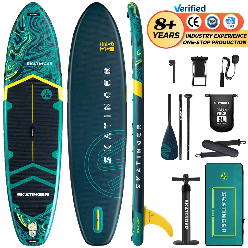

China Manufacturer 11'6" Inflatable Sup Stand Up PaddleBoard Paddle Board Inflatable Surfboard