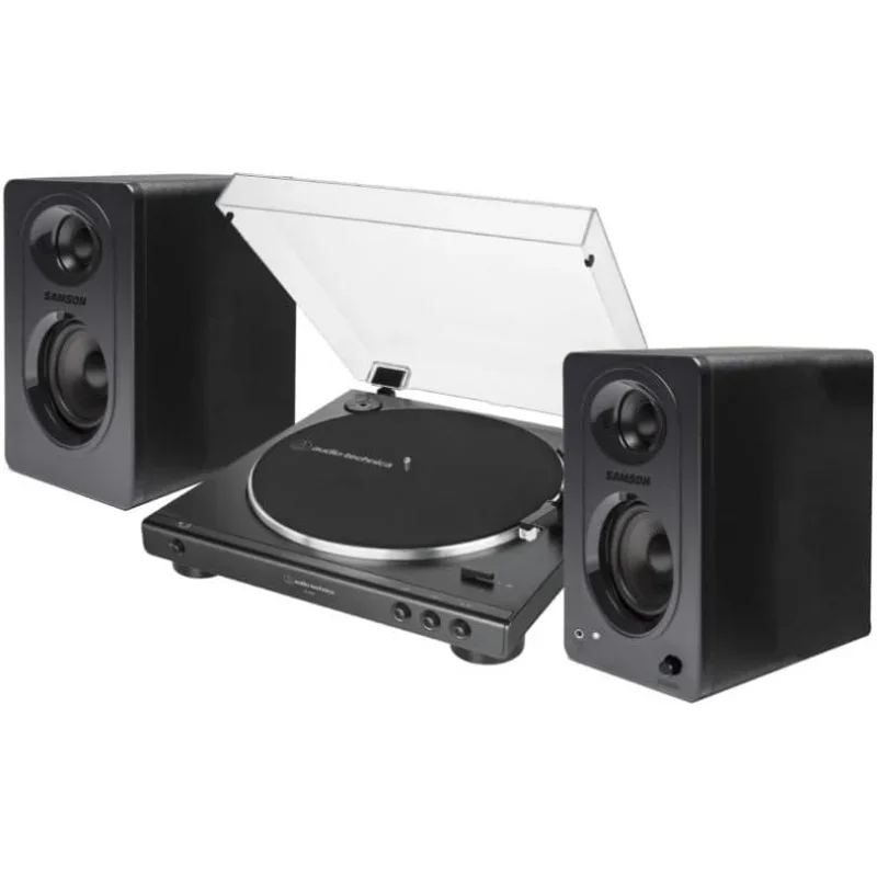 

Audio-Technica AT-LP60X Fully Automatic Belt-Drive Stereo Turntable with Built-in Preamp and USB Output Vinyl Playback Bundle wi