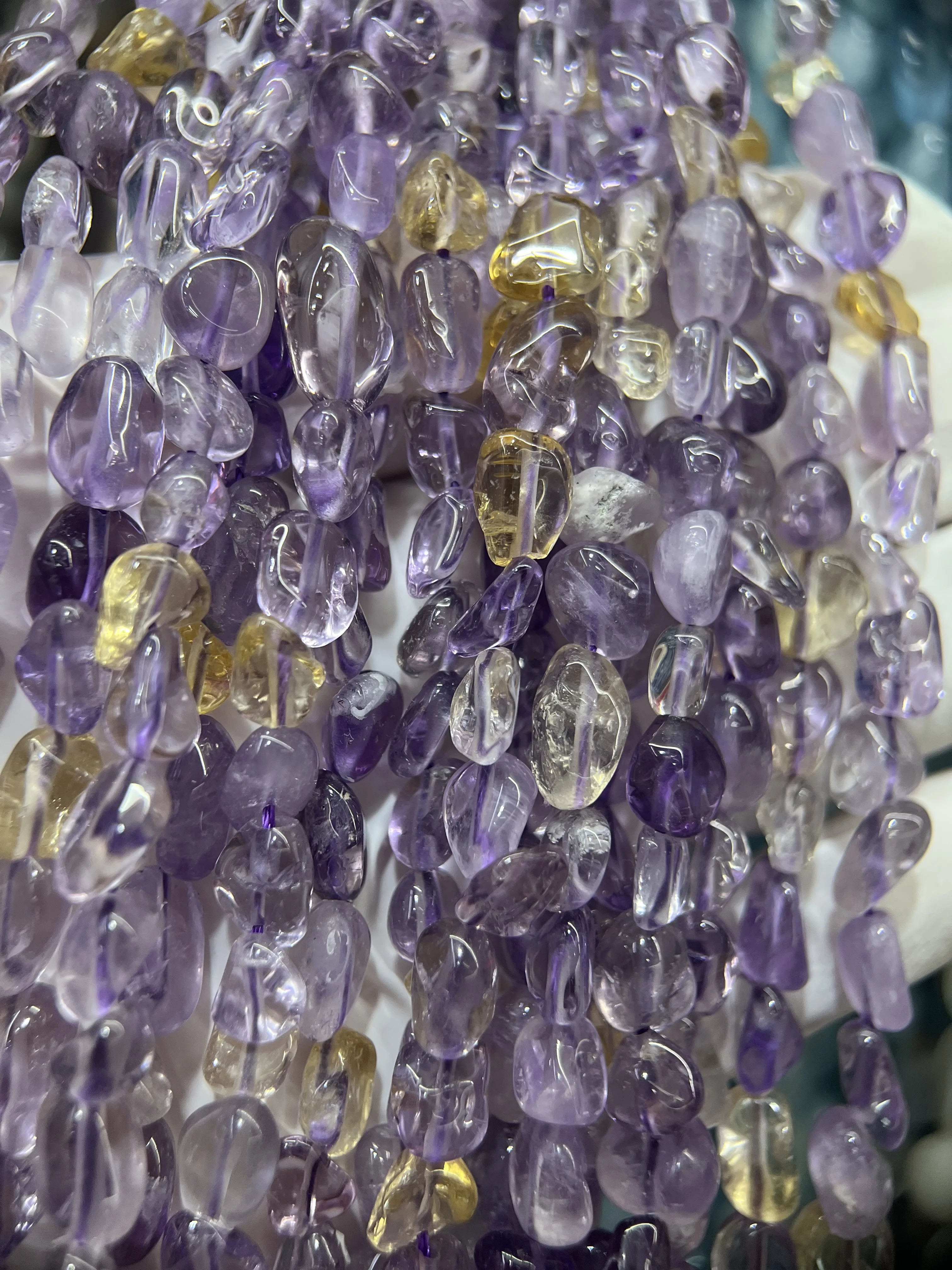8x10mm Natural Irregular Ametrine Purple Light Loose oval Beads Strand For Bracelet Jewelry DIY Making 
8x10mm Natural Irregular Ametrine Purple Light Loose oval Beads Strand For Bracelet Jewelry DIY Making