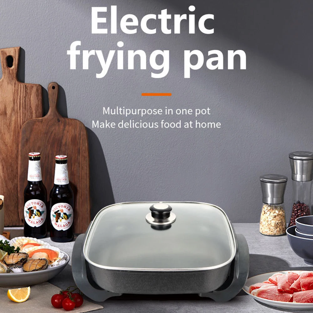 110V/220V Household Multifunctional Electric Hot Pot Cooking Stir-Frying Integrated Stainless Steel Square Electric Cooking Pot
110V/220V Household Multifunctional Electric Hot Pot Cooking Stir-Frying Integrated Stainless Steel Square Electric Cooking Pot