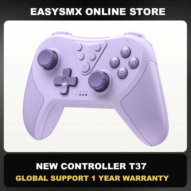 Геймпад EasySMX T37, контроллер Bluetooth джойстика для Nintendo Switch, PC, Steam Deck, 6-осевой гироскоп управления движением
Геймпад EasySMX T37, контроллер Bluetooth джойстика для Nintendo Switch, PC, Steam Deck, 6-осевой гироскоп управления движением