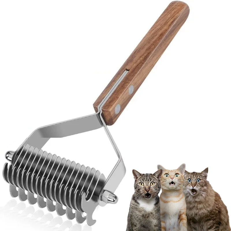 Double-sided Cat Comb Removers Knot Cutter Hair Grooming Brush for Dog Cats With Wooden Handle Pet Trimmer Knife Pet Accessoires
Double-sided Cat Comb Removers Knot Cutter Hair Grooming Brush for Dog Cats With Wooden Handle Pet Trimmer Knife Pet Accessoires
