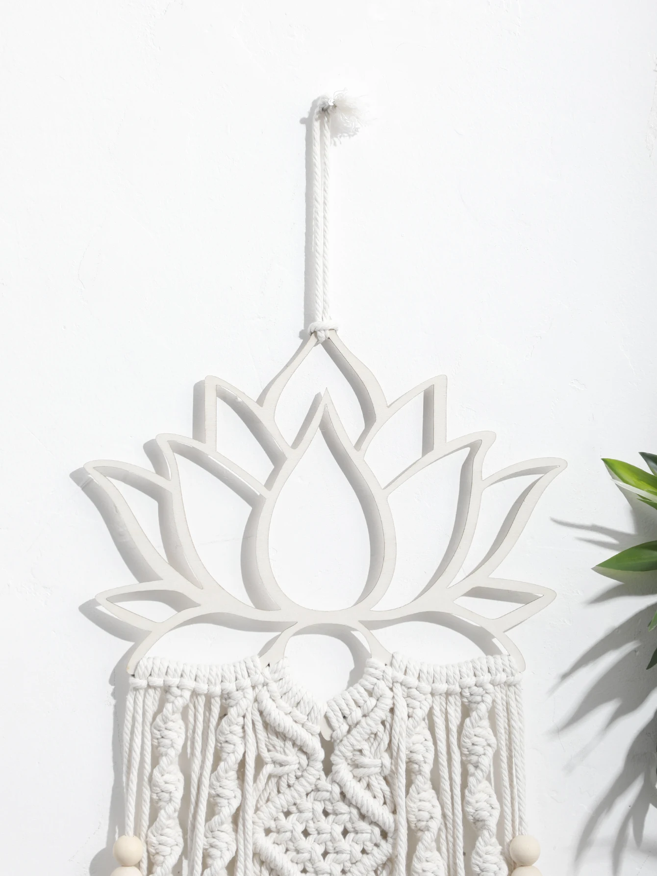 Lotus Macrame Tapestry Wall Art - Boho Aesthetic Room Decor 3 S656bfc96e74a43e19b95a24d70b205a8B