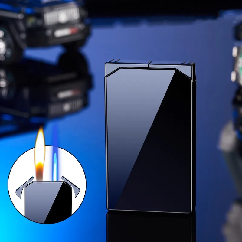 New Windproof Open Flame Turbo Torch Straight Flush Blue Flame Double Flame Gas Lighter Flame Adjustment Men's Luxury Gifts
New Windproof Open Flame Turbo Torch Straight Flush Blue Flame Double Flame Gas Lighter Flame Adjustment Men's Luxury Gifts