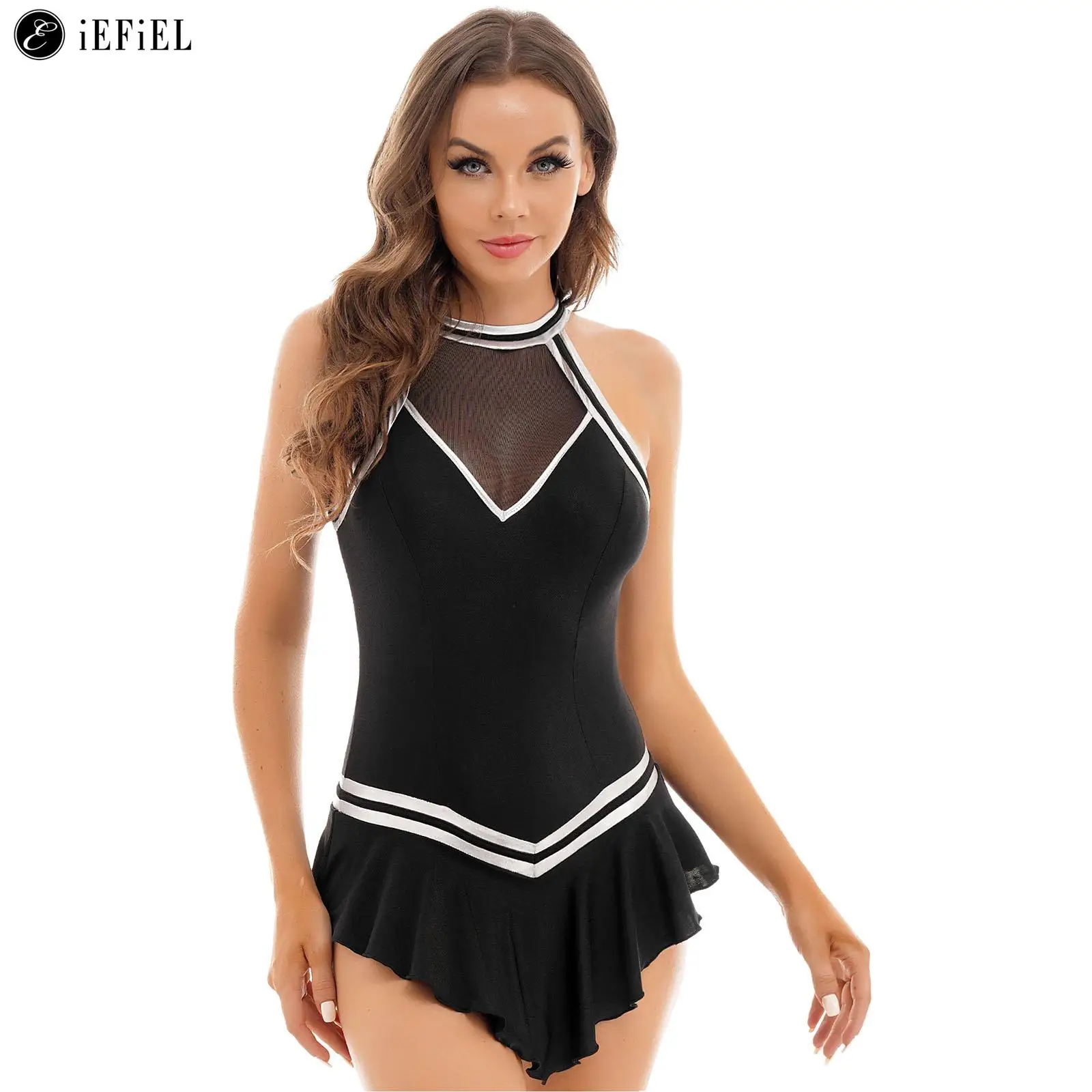 Womens Sleeveless Ballet Dance Dress Gymnastic Leotard Latin Jazz Dancing Professional Competition Costume Ballroom Dancewear 
Womens Sleeveless Ballet Dance Dress Gymnastic Leotard Latin Jazz Dancing Professional Competition Costume Ballroom Dancewear