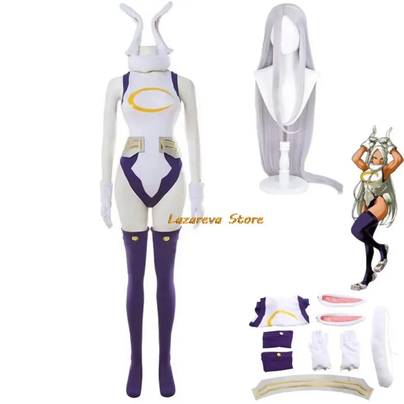 Anime My Hero Academia Miruko Cosplay Costume Rabbit Hero Wig Tight Printing Jumpsuits Woman Sexy Kawaii Carnival Party Suit
Anime My Hero Academia Miruko Cosplay Costume Rabbit Hero Wig Tight Printing Jumpsuits Woman Sexy Kawaii Carnival Party Suit