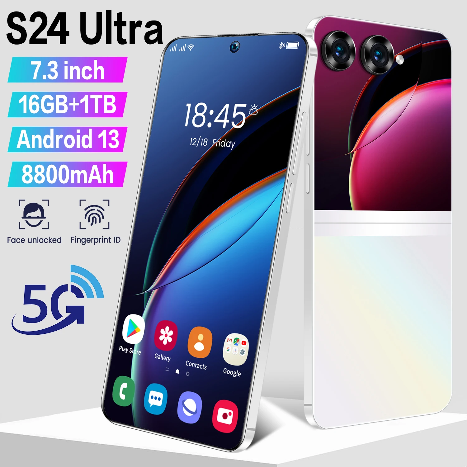 

Новинка 2024, оригинальный смартфон S24 Ultra 7,3 дюймов, HD фотосессия 16 + 1 ТБ, мобильные телефоны на базе Android, разблокированные, 72 МП, 4G/смартфон с подсветкой