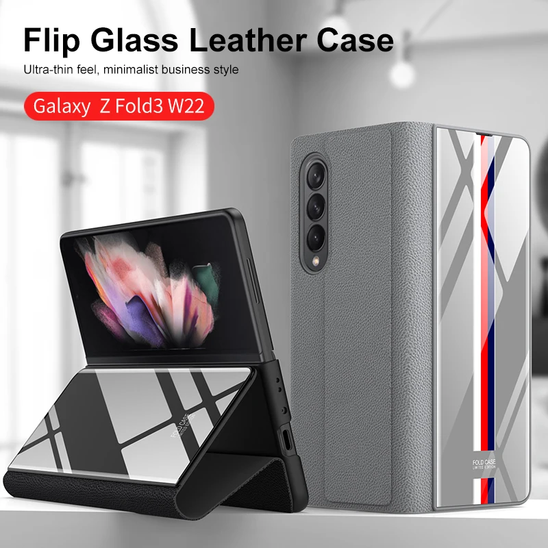 Оригинальный чехол GKK для Samsung Z Fold 3, роскошный чехол с рисунком из закаленного стекла, кожаный чехол с полной защитой для Samsung Z Fold 3
Оригинальный чехол GKK для Samsung Z Fold 3, роскошный чехол с рисунком из закаленного стекла, кожаный чехол с полной защитой для Samsung Z Fold 3