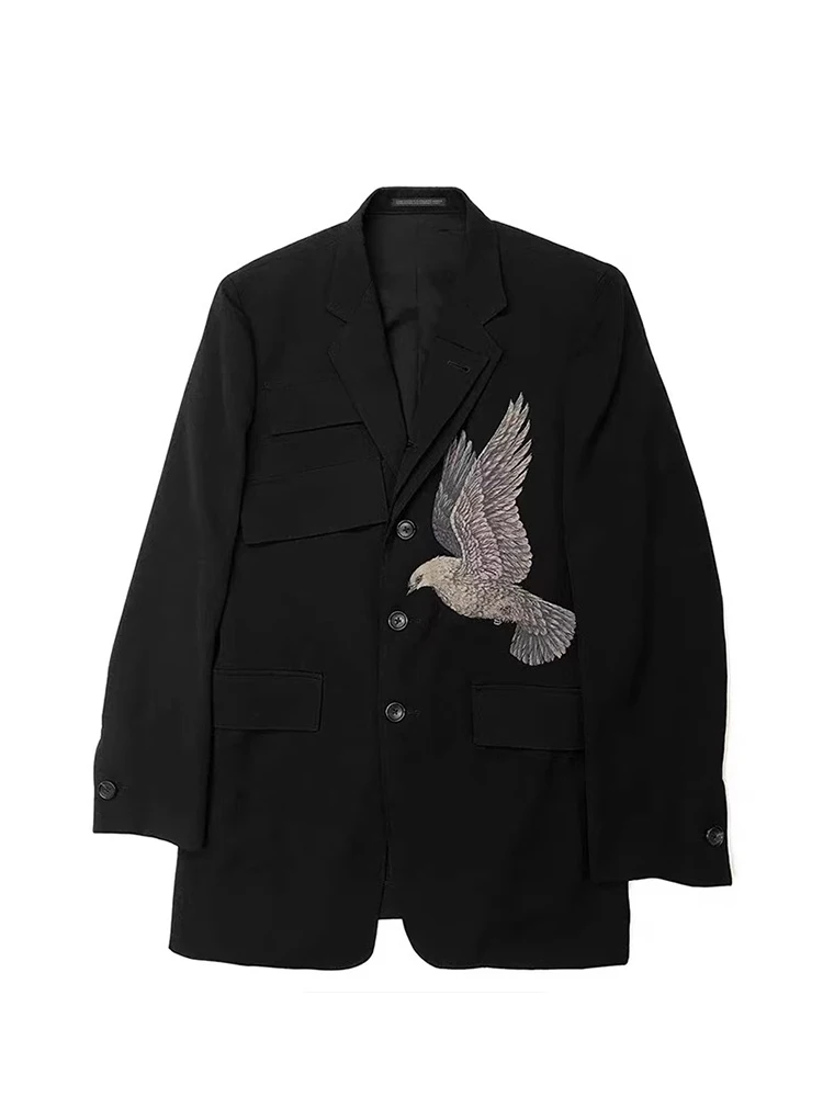 

y-3 Dove of peace print blazers Unisex yohji yamamoto men homme casual jackets Owens blazers for man clothes for women's tops y3