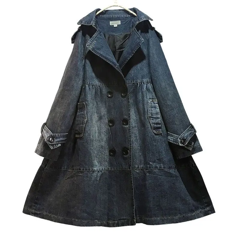 2024 New Winter High Waist Double breasted Slim Long Denim Trench Coats for Women Clothes Spring Autumn Cowboy Windbreaker Coat
2024 New Winter High Waist Double breasted Slim Long Denim Trench Coats for Women Clothes Spring Autumn Cowboy Windbreaker Coat