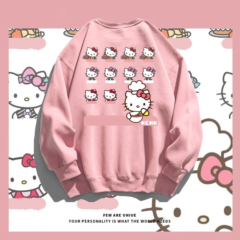 Original Hello Kitty Hoodie Female Sanrio Autumn Cartoon Student Pullover Round Neck Loose Sweater Girlfriends Dress Pink Top
Original Hello Kitty Hoodie Female Sanrio Autumn Cartoon Student Pullover Round Neck Loose Sweater Girlfriends Dress Pink Top