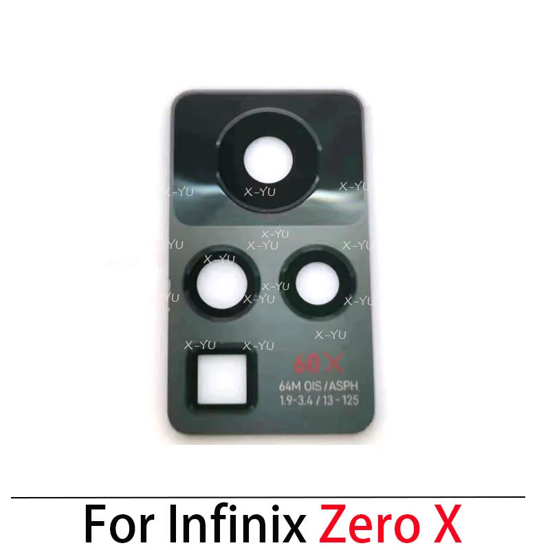 

For Infinix Zero X / Zero X Pro X6810 X6811 X6811B Back Rear Camera Lens Glass Cover With Adhesive Sticker Repair Parts