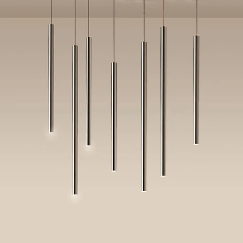 Pendant Light LED Lamp Modern Light Long Cylinder Glossy Chrome Smooth Aviation Aluminum Dining Room Living Room Decoration
Pendant Light LED Lamp Modern Light Long Cylinder Glossy Chrome Smooth Aviation Aluminum Dining Room Living Room Decoration