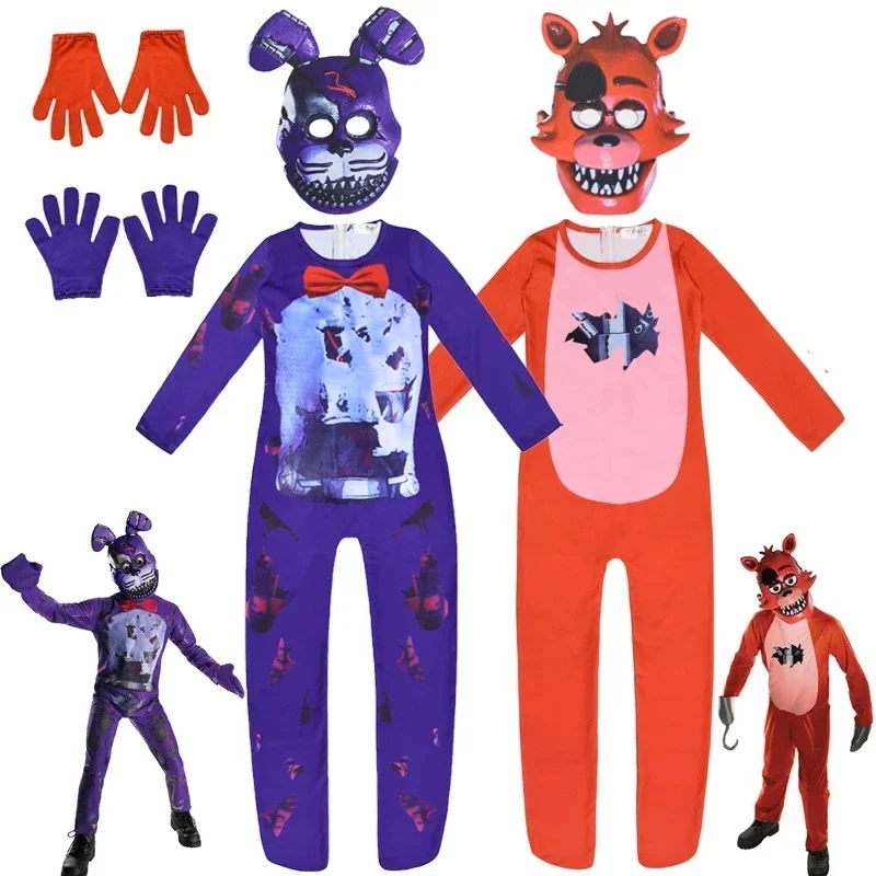 

Fancy Halloween Five Nights At Fridy's Cosplay Costume Children MaiYaCa Fnaf Freddy Jumpsuit Anime Christmas Gift for Kids