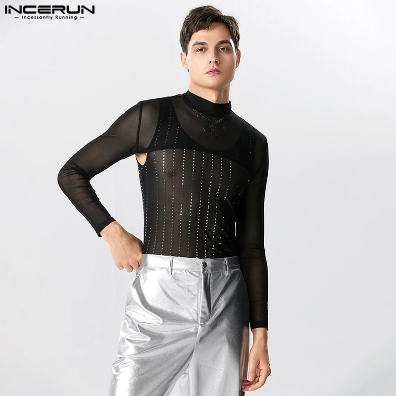 Fashion Casual Style Jumpsuits INCERUN New Mens Sequin Mesh See-through Bodysuits Handsome Male Two Piece Triangle Rompers S-5XL
Fashion Casual Style Jumpsuits INCERUN New Mens Sequin Mesh See-through Bodysuits Handsome Male Two Piece Triangle Rompers S-5XL