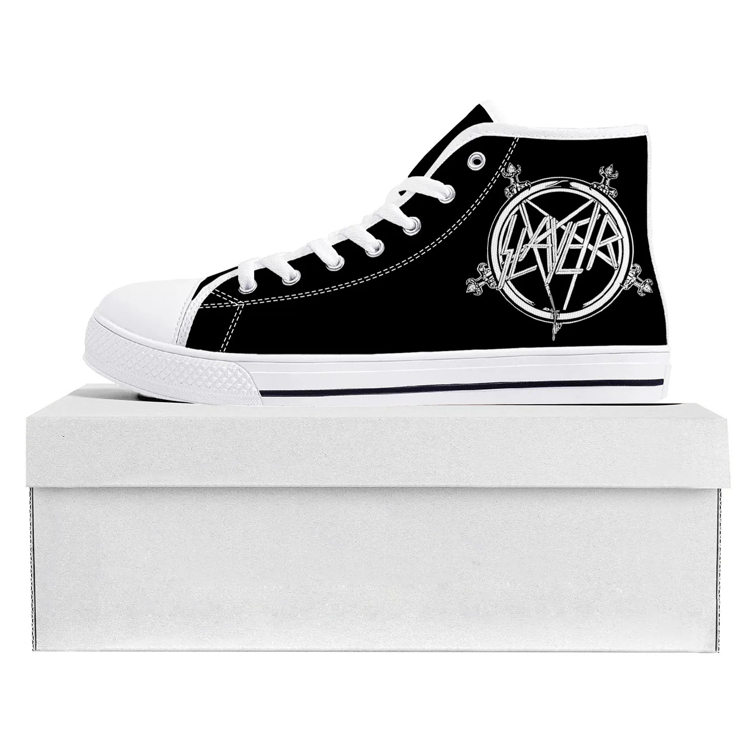 Slayer Heavy Metal Rock Band High Top High Quality Sneakers Mens Womens Teenager Canvas Sneaker Casual Couple Shoes Custom Shoe
Slayer Heavy Metal Rock Band High Top High Quality Sneakers Mens Womens Teenager Canvas Sneaker Casual Couple Shoes Custom Shoe