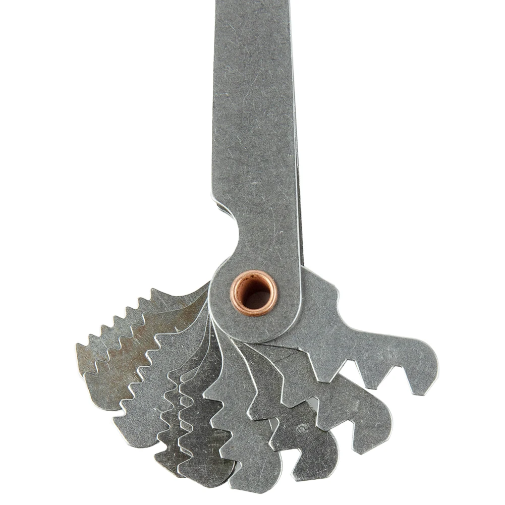 55/60 Degrees Metric Thread Gauge Stainless Steel Screw Pitch Gauge Folding Measuring Tool Steel Lathe Combination Tools
55/60 Degrees Metric Thread Gauge Stainless Steel Screw Pitch Gauge Folding Measuring Tool Steel Lathe Combination Tools