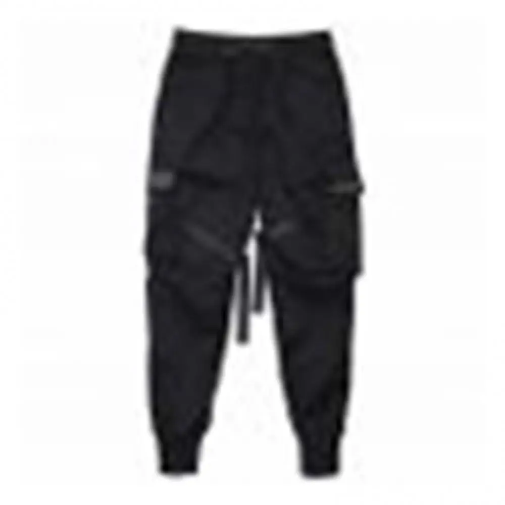 

Ribbons Harem Joggers Men Cargo Pant Streetwear 2023 Hip Hop Casual Pockets Track Pants Male Harajuku Fashion Trousers Sweatpant