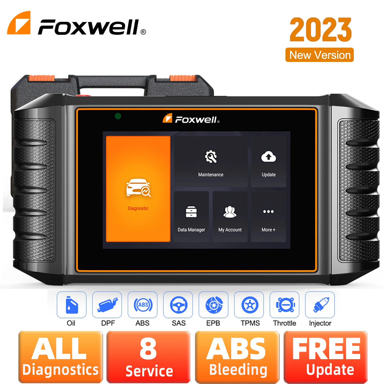 

Foxwell NT726 OBD2 Scanner All System Auto Scan 8 Reset Service Code Reader DPF TPMS SAS OBD 2 Car Diagnostic Tool Free Upgrade