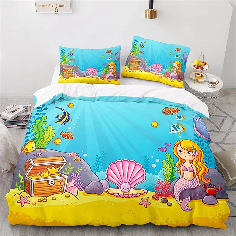 Cartoon Fish Mermaid Duvet Cover King For Kids Boy Teen Ocean Animal Comforter Cover Microfiber Sea Underwater World Bedding Set
Cartoon Fish Mermaid Duvet Cover King For Kids Boy Teen Ocean Animal Comforter Cover Microfiber Sea Underwater World Bedding Set
