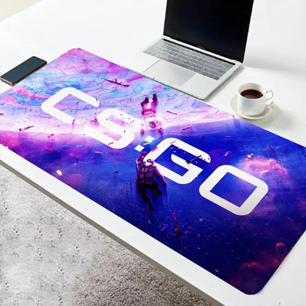 

Counter-Strike CS GO kawaii cabinete pc gamer Mouse Pad Large Hot desk mat leather bureau PU pc gamer anti-slip waterproof table mat