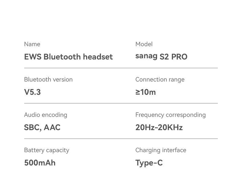 Sanag S2 Pro Smart Screen Bluetooth Earphone Ear Clip Headset Wireless Open Ear TWS Sports Headphones Hifi Sound Earclip Earbuds Sanag S2 Pro Smart Screen Bluetooth Earphone Ear Clip Headset Wireless Open Ear TWS Sports Headphones Hifi Sound Earclip Earbuds