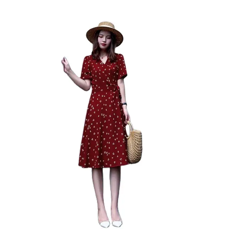 Explosions Red Loose Polka Dot Fashion Dress Women's Summer 2023 New Floral Chiffon Skirt Thin Retro French Waist Ladies Dress
Explosions Red Loose Polka Dot Fashion Dress Women's Summer 2023 New Floral Chiffon Skirt Thin Retro French Waist Ladies Dress