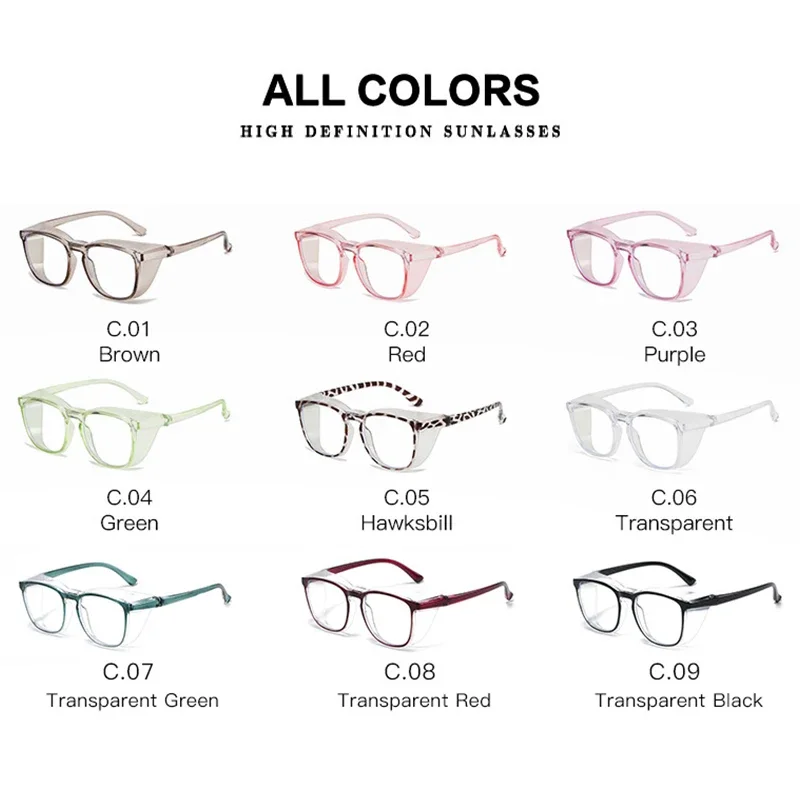 

Transparent Sand-proof Anti-shock Biking Safe Goggles Anti Blue Light Glasses For Men Women Blue Blocking Protect Eyewear
