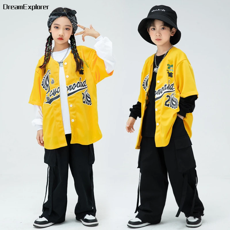 Boys Hip Hop Baseball Jacket Cargo Pants Child Street Dance Coat Joggers Girls Jazz Costumes Clothes Sets Kids Teens Streetwear
Boys Hip Hop Baseball Jacket Cargo Pants Child Street Dance Coat Joggers Girls Jazz Costumes Clothes Sets Kids Teens Streetwear
