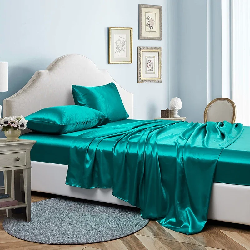 2023 NEW High End Rayon Queen Bed Sheet Set Luxury Satin King Size Sheets 4 Pieces Sets Upscale Twin Full Sheets and Pillowcases
2023 NEW High End Rayon Queen Bed Sheet Set Luxury Satin King Size Sheets 4 Pieces Sets Upscale Twin Full Sheets and Pillowcases