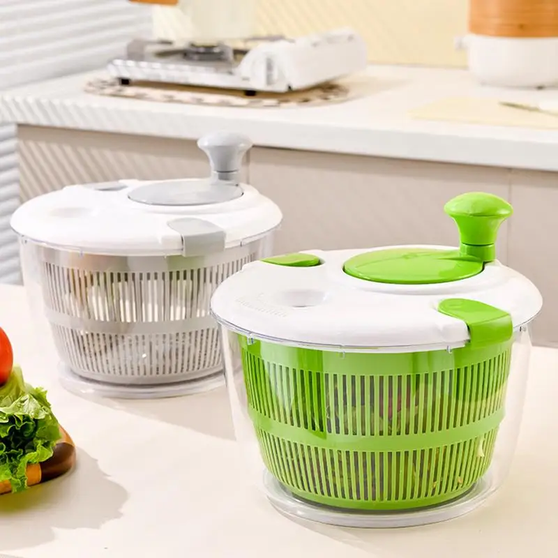 

Multifunctions Vegetable Washing Organizer High-Speed Rotation Salad Spinner Strainer Basket Kitchen Gadgets Home Supplies