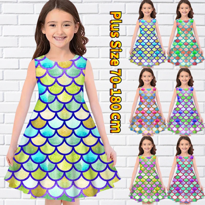 Summer Round Collar Sleeveless Princess Dress Fashion Party Dress Little Girl Loose Dress New Design Printing Knee-length Skirt
Summer Round Collar Sleeveless Princess Dress Fashion Party Dress Little Girl Loose Dress New Design Printing Knee-length Skirt