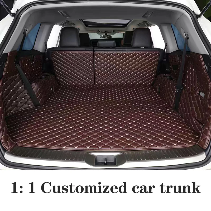 

Кожаные Коврики для багажника автомобиля Toyota Fortuner 2016-2017 полное покрытие пользовательские аксессуары для интерьера автомобиля Стайлинг противоскользящие водонепроницаемые