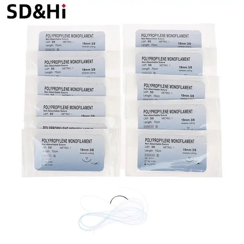 12Pcs 5.0 Medical Needle Suture Nylon Monofilament Thread Suture Practice Kit Teaching Demonstrations Exercises
12Pcs 5.0 Medical Needle Suture Nylon Monofilament Thread Suture Practice Kit Teaching Demonstrations Exercises