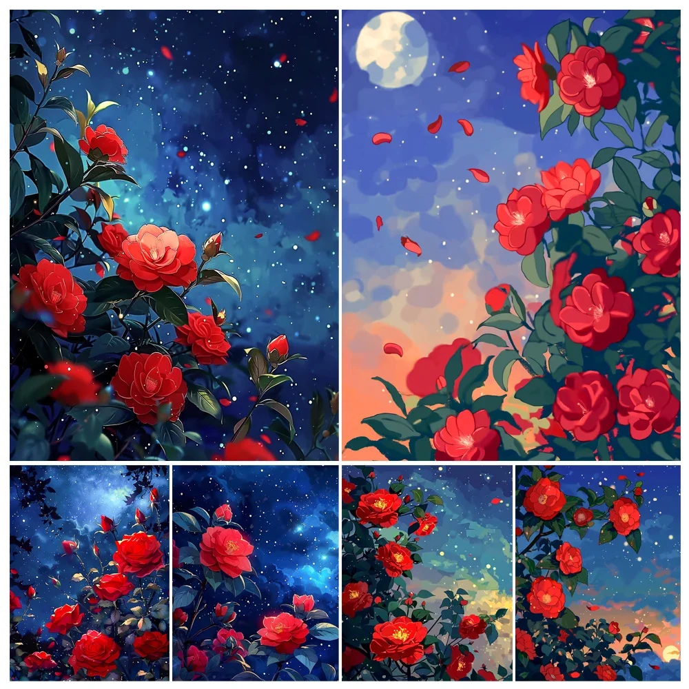 Painting By Numbers Camellia Flowers Night Landscape Adult Oil Kit Seascape DIY Acrylic Paint Canva Artwork Gift Home Decorate
Painting By Numbers Camellia Flowers Night Landscape Adult Oil Kit Seascape DIY Acrylic Paint Canva Artwork Gift Home Decorate