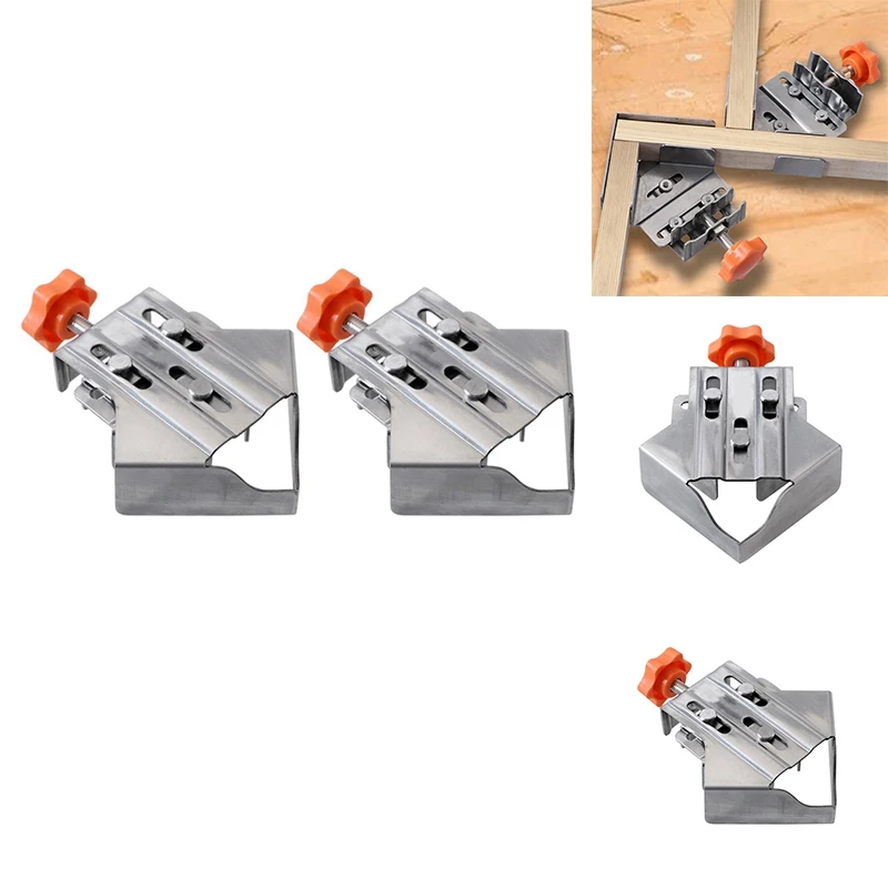 

Practical Carpenter Quick Positioning Clamp For Wood Panel Splicing 90 Degree Right Angle Fixing Clip Right Angle Clamp-Closed