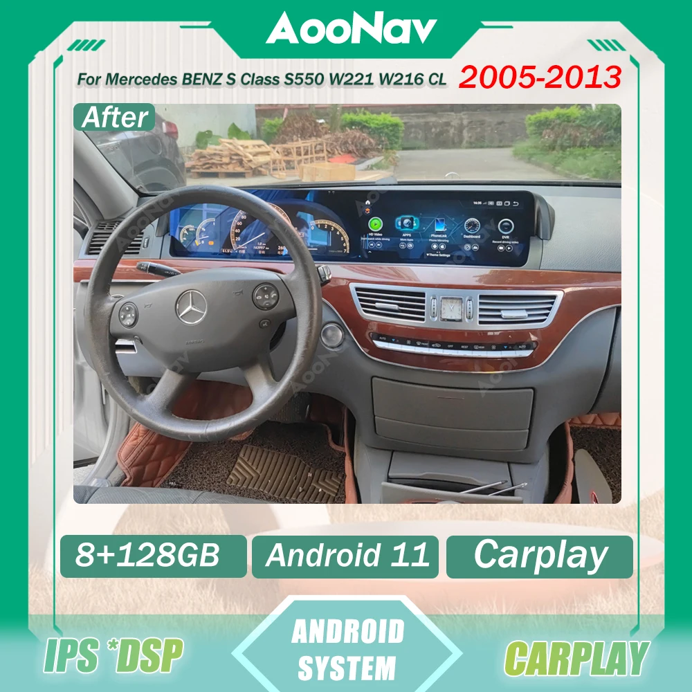 256GB Snapdragon 662 Android Car Radio For Mercedes BENZ S Class S550 W221 W216 CL 2005-2013 Car Multimedia Player Carplay
256GB Snapdragon 662 Android Car Radio For Mercedes BENZ S Class S550 W221 W216 CL 2005-2013 Car Multimedia Player Carplay