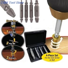 4Pcs Screw Extractor Drill Bits Guide Set Broken Damaged Bolt Remover Double Ended Damaged Screw Extractor
4Pcs Screw Extractor Drill Bits Guide Set Broken Damaged Bolt Remover Double Ended Damaged Screw Extractor