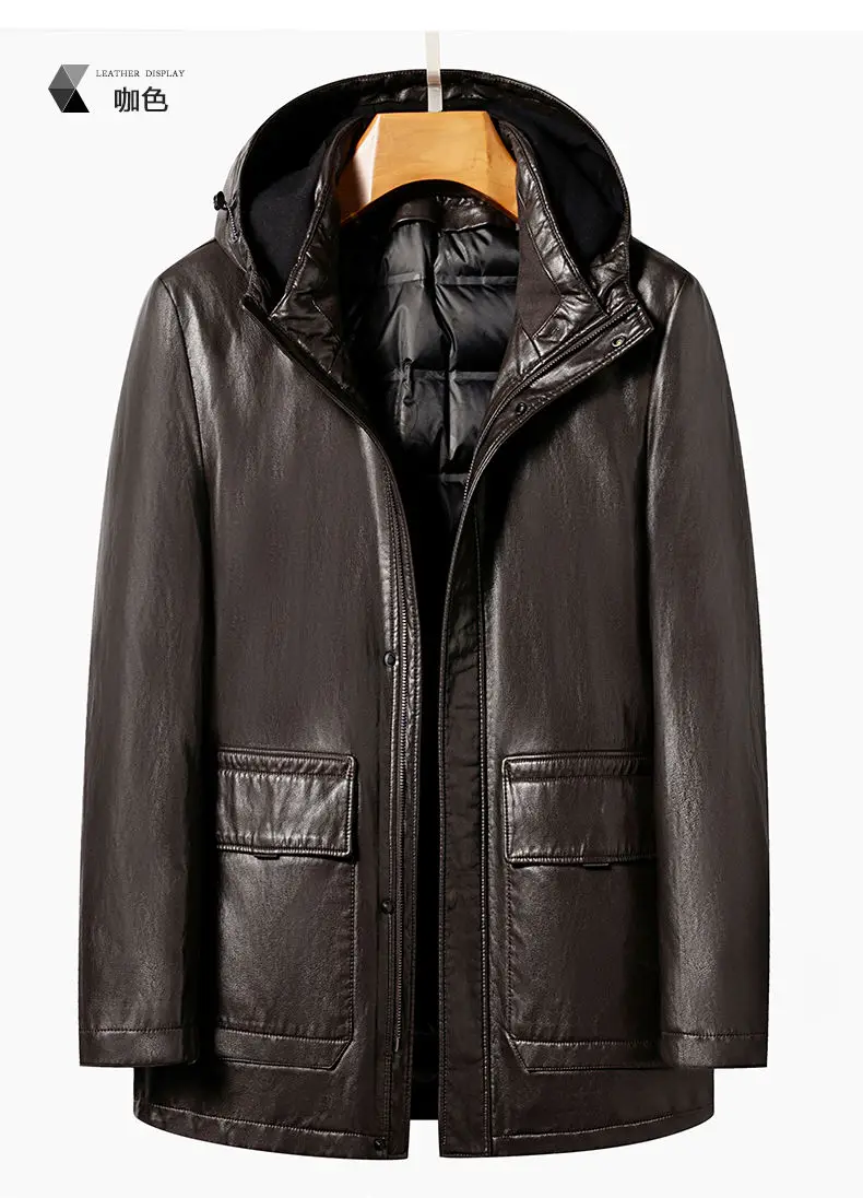 Men's Genuine Leather Jacket Hooded Down Jacket Coat Man Sheepskin Coat Windbreaker Male Winter Puffer Jacket Men Duck Down Coat 9 Mallzona S6592ca68a9c346fc8a17a9d315025aacc Men's Genuine Leather Jacket Hooded Down Jacket Coat Man Sheepskin Coat Windbreaker Male Winter Puffer Jacket Men Duck Down Coat Mallzona