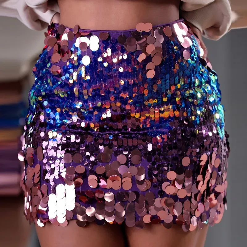 Women Fashion Sexy High Waist Hispter Club Party Skirt Halloween Christmas Bottoms Changing Color Sequins Bodycon Mini Skirts
Women Fashion Sexy High Waist Hispter Club Party Skirt Halloween Christmas Bottoms Changing Color Sequins Bodycon Mini Skirts