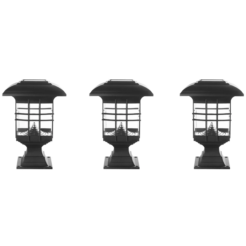 

3X Solar Post Column Lamp Waterproof Landscape Garden Solar Light LED Outdoor Post Deck Cap Column Fence Lamp