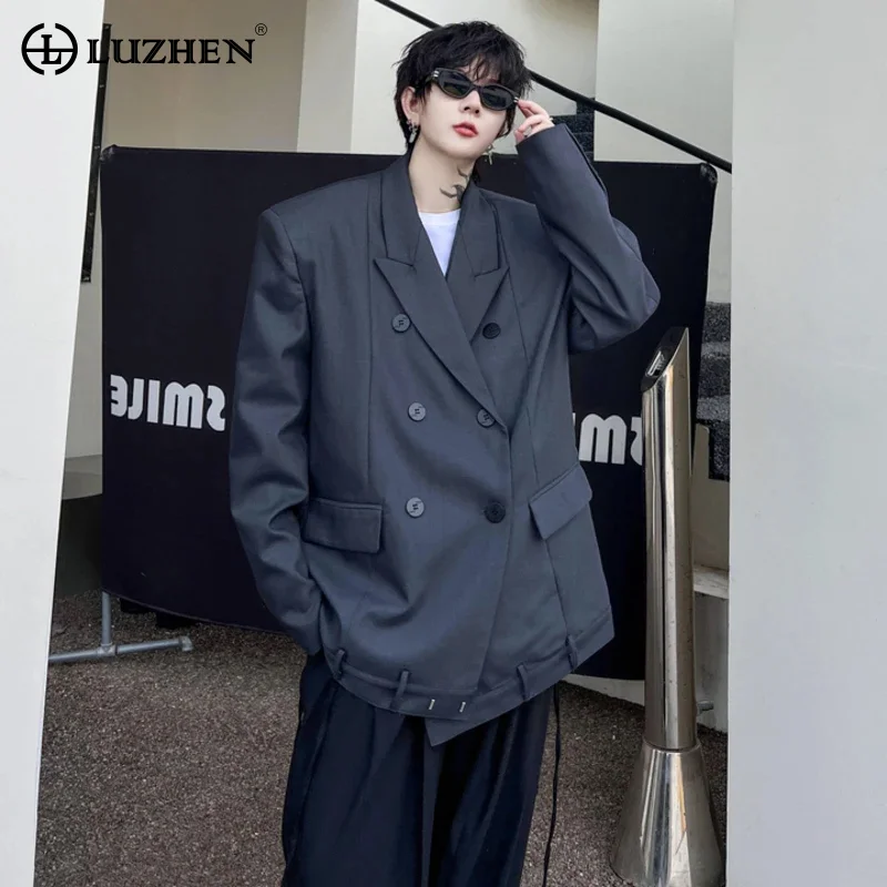 LUZHEN 2024 Spring New Fashion Elegant Loose Blazer Coat Men's Trendy Double Breasted Original Design Korean Suit Jacket Dfe3b6
LUZHEN 2024 Spring New Fashion Elegant Loose Blazer Coat Men's Trendy Double Breasted Original Design Korean Suit Jacket Dfe3b6