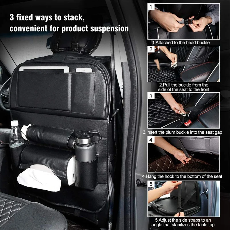 Car Seat Back Organizer Pu Leather Pad Bag Car Storage Organizer Foldable Table Tray Travel Storage Bag
Car Seat Back Organizer Pu Leather Pad Bag Car Storage Organizer Foldable Table Tray Travel Storage Bag