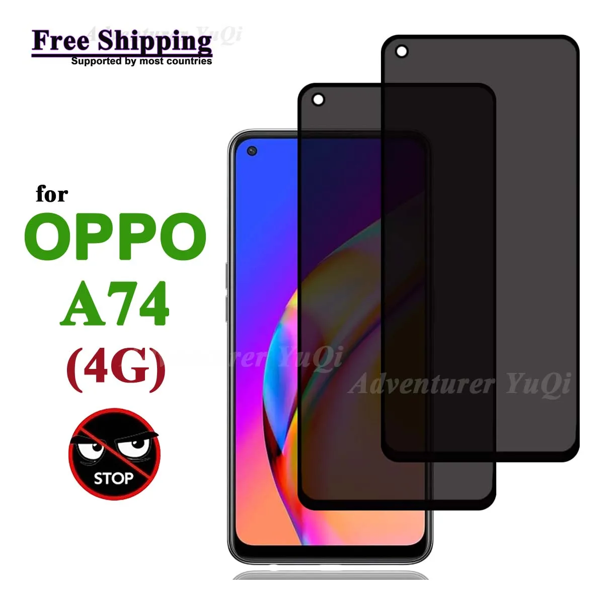 Anti Spy Screen Protector For OPPO A74 4G, Tempered Glass Privacy Anti Peep Scratch 9H Case Friendly Free Shippin
Anti Spy Screen Protector For OPPO A74 4G, Tempered Glass Privacy Anti Peep Scratch 9H Case Friendly Free Shippin